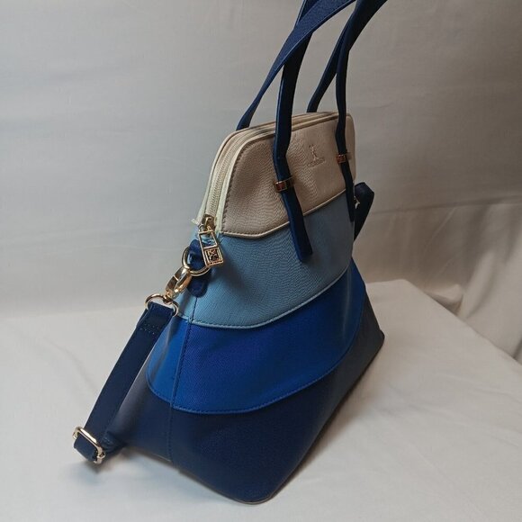 Karla Hanson Dome Shaped Grace Women's Satchel Bag Blutone - Picture 5 of 14